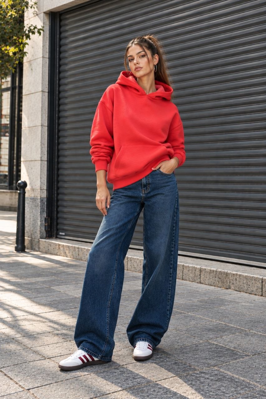 Bayan Üçiplik şardonlu uzun sweatshirt