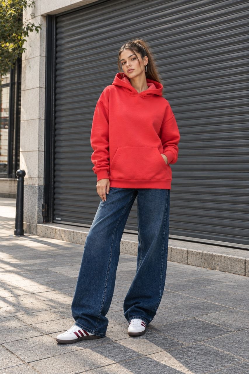 Bayan Üçiplik şardonlu uzun sweatshirt