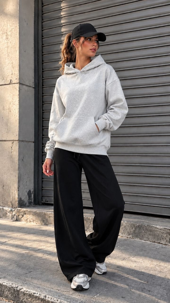 Bayan Üçiplik şardonlu uzun sweatshirt