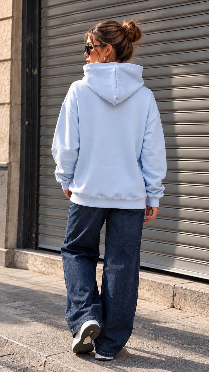 Bayan Üçiplik şardonlu uzun sweatshirt