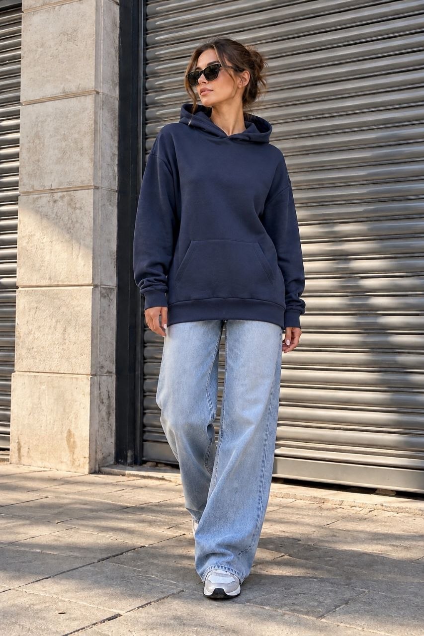 Bayan Üçiplik şardonlu uzun sweatshirt